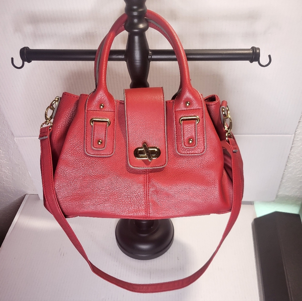 Charmin Charlie  Red Leather Handbag